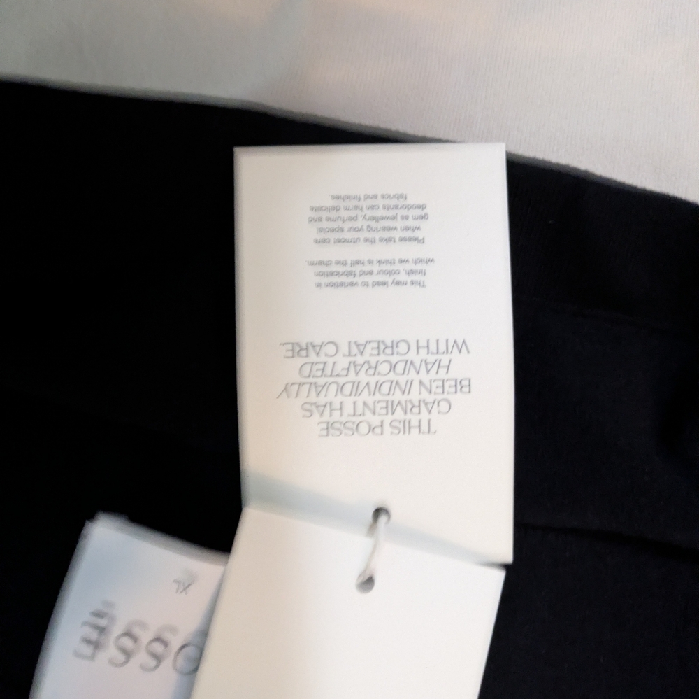 Posse Theo Strapless Dress Black and White Strapless Dress Size XL Black Crea - Picture 10 of 15